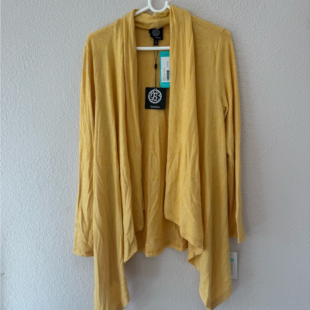 Bobeau Yellow Women's Cardigan